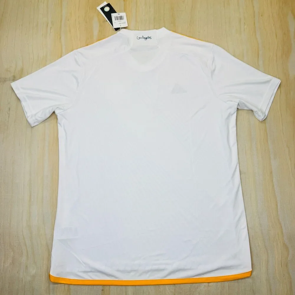 NEW LA Galaxy Adidas 24/25 Home Soccer Jersey White Mens Sz XL Slim Fit HZ6220